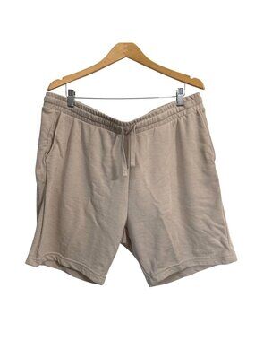 H&M Beige Mens Regular Fit Cotton-Blend Shorts XXL